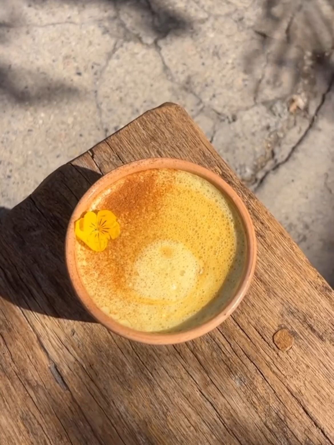 Two cups of golden turmeric latte